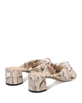 Women's Soplaya Embossed Leather Slide Sandals
