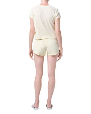 Parker Low Rise Denim Shorts in Lemon Zest