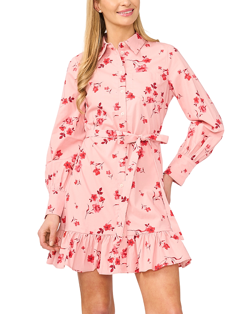CeCe Collared Fit & Flare Dress