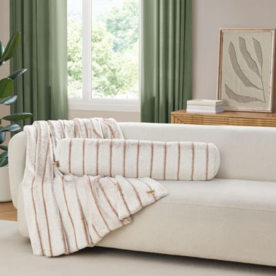 Stasia Ribbed Plush Decorative Pillow 36" x 8"