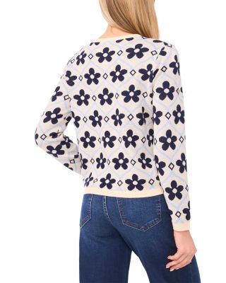 Floral Jacquard Cardigan