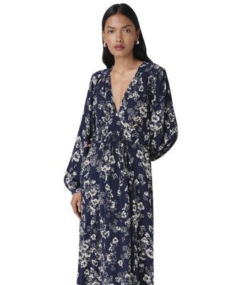 Wren Floral V Neck Midi Dress