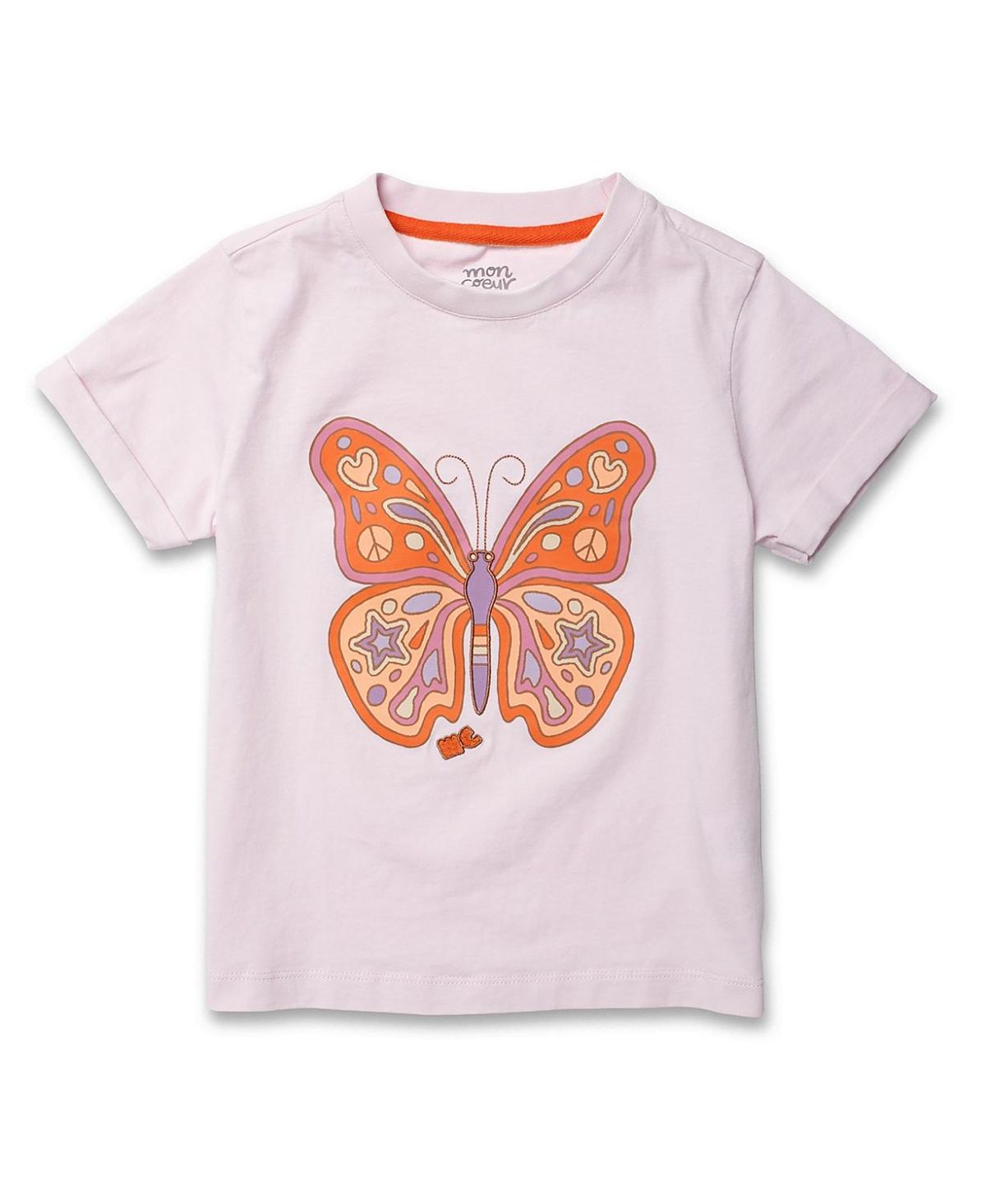 Mon Coeur Girls' Recycled Cotton Butterfly T-Shirt - Baby, Little Kid, Big Kid