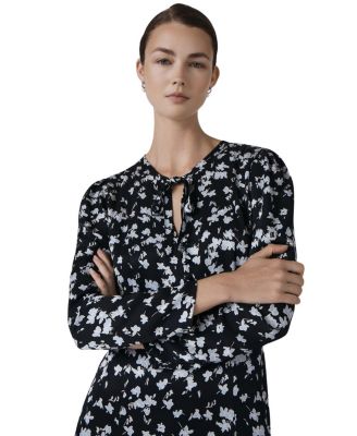 Ana Floral Satin Midi Dress