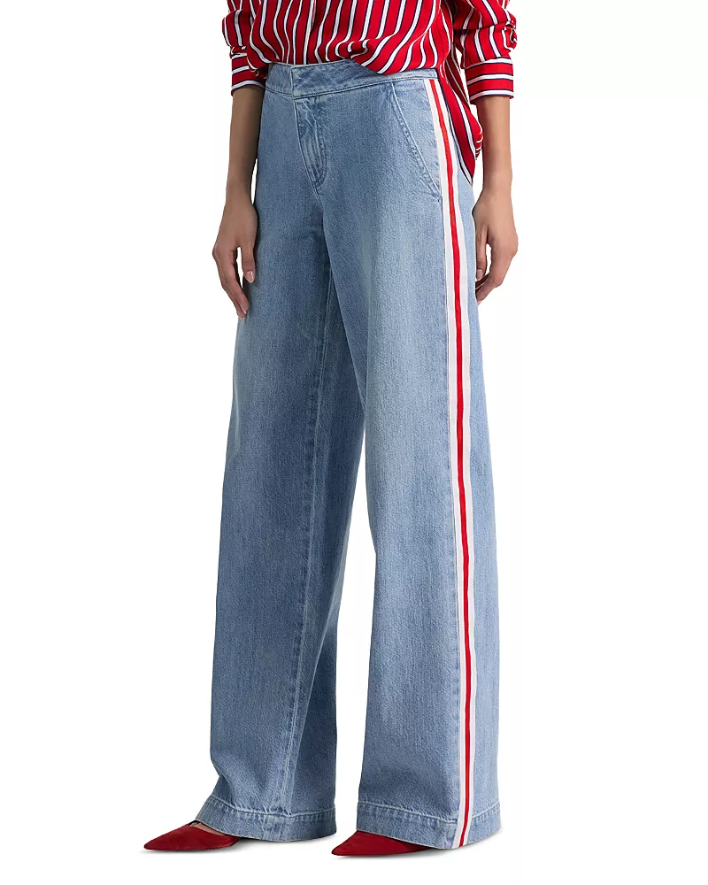 Alice and Olivia Mid Rise Straight Jeans