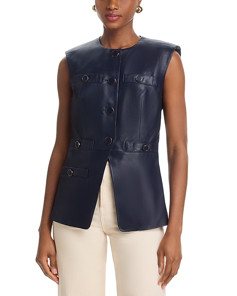 Veronica Beard Tamara Leather Vest