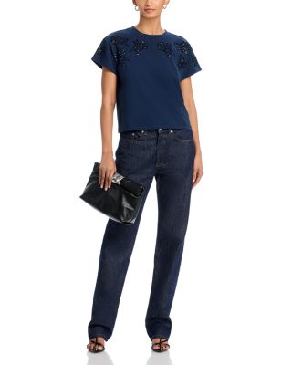 Beaded Floral Kelly Tee