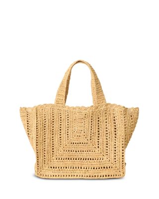 Beth Large Raffia Tote Bag