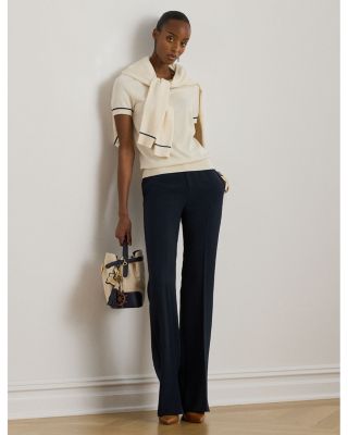 Two Tone Short Sleeve Sweater