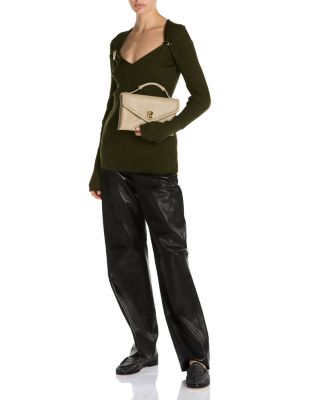 Knot Lock Intrecciato Leather Crossbody Bag