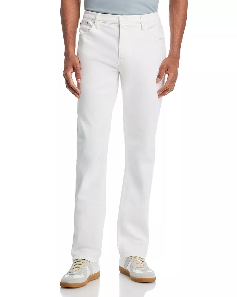Frame Modern Straight Fit Jeans in White Grind