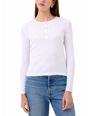  Sloane Pointelle Henley Tee