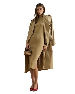 Ribbed Sleeveless Mockneck Sweater Dress