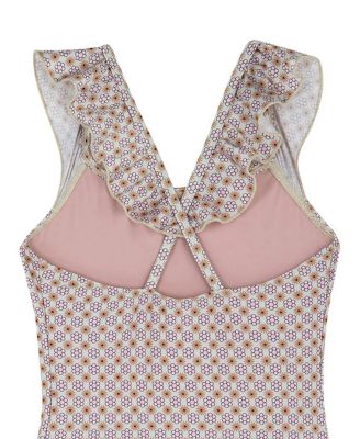 Girls' Vacation Mode Square Neck Ruffle One Piece - Little Kid, Big Kid