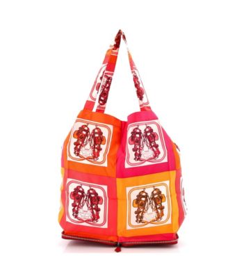 Silky Pop Tote Printed Silk