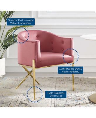 Savour Tufted Performance Velvet Accent Dining Armchair