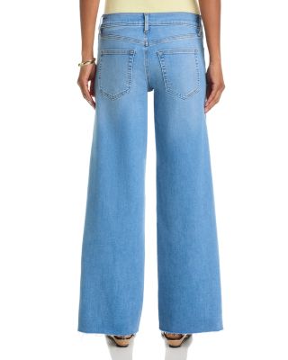 Le Slim Palazzo Low Rise Frayed Jeans in Honeymoon