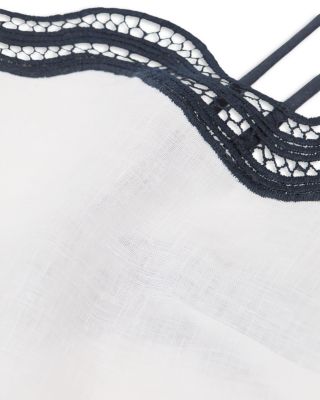 Felicity Scalloped Edge Linen Top