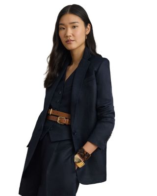 Linen Blend Twill Blazer