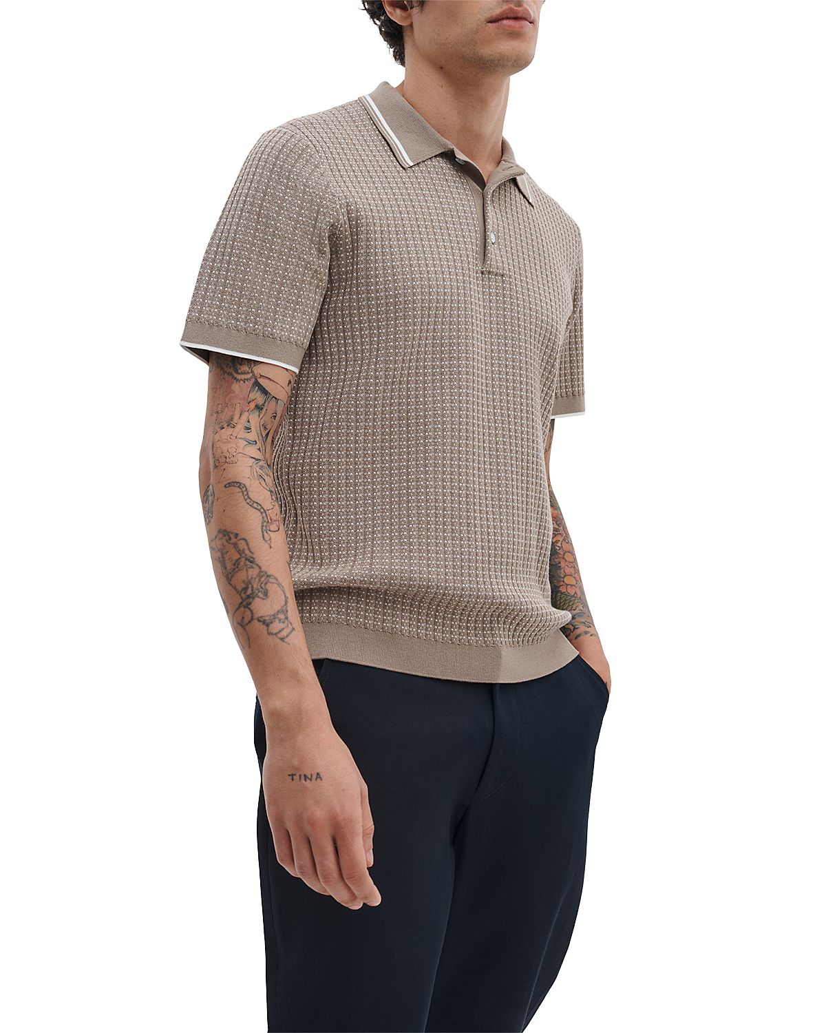 rag & bone Harvey Rib Polo Shirt