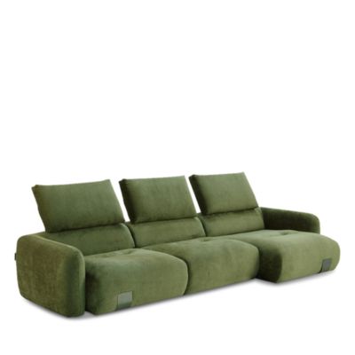 Three Piece Fabric Motion Sectional - Exclusive