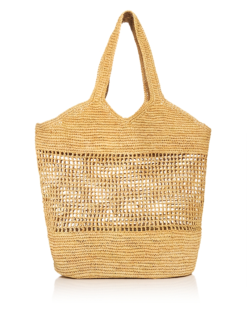 Aqua Woven Straw Tote Bag - Exclusive