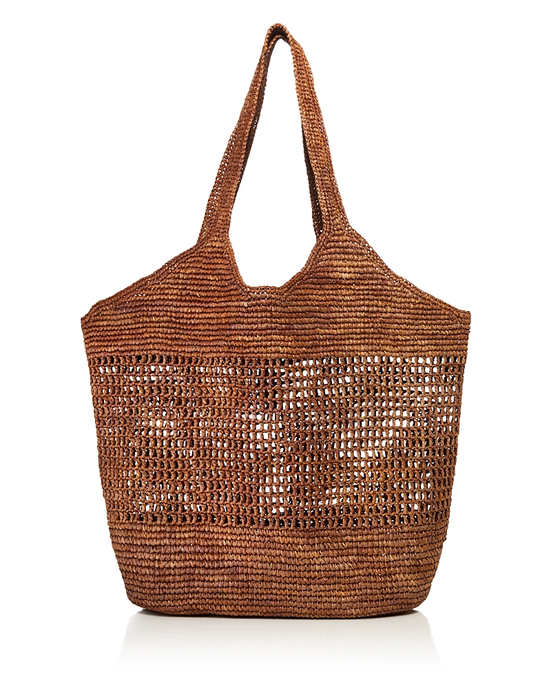 Aqua Woven Straw Tote Bag - Exclusive