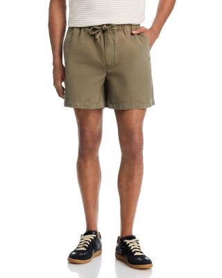 Regular Fit 5.5" Military Khaki Canvas Shorts