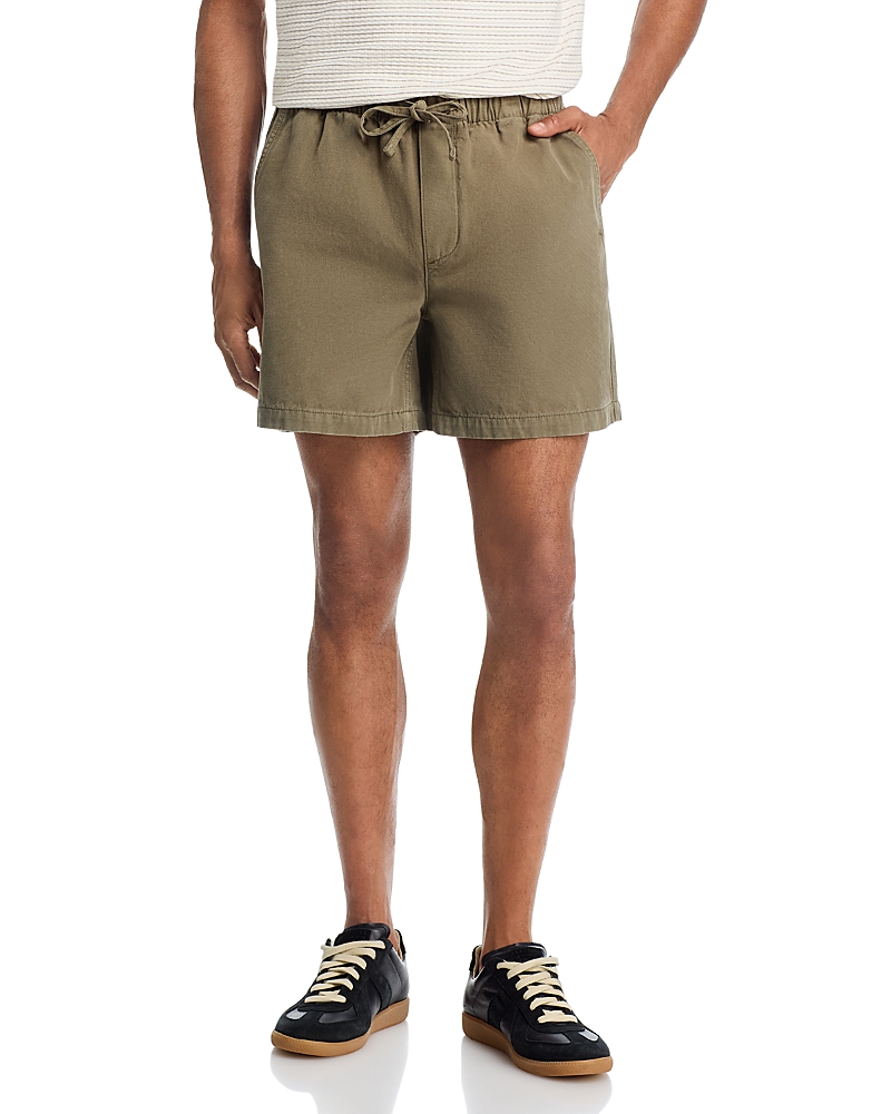 Frame Regular Fit 5.5 Military Khaki Canvas Shorts