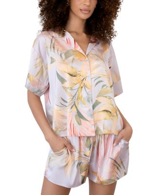 Stretch Satin Short Sleeve Pajama Set