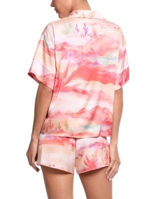 Stretch Satin Short Sleeve Pajama Set