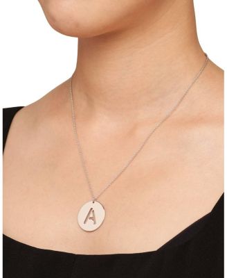 Sterling Silver Say My Name Initial Pendant Necklace