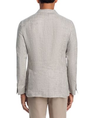 Linen Plaid Slim Fit K Jacket