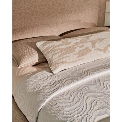 Embroidered Ikat Decorative Pillow, 14" x 36" - Exclusive