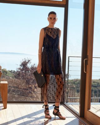 Lace Tie Waist Dress  