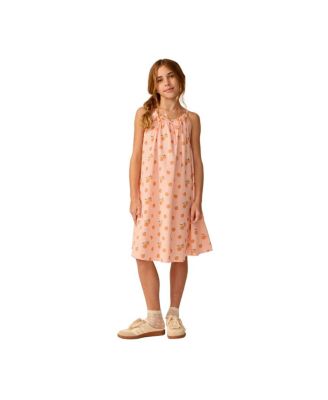 Tie Neck Dress in Clementine - Little Kid, Big Kid