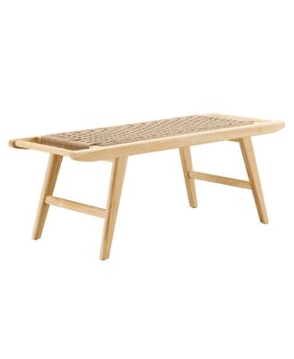 Saoirse 47" Wove Rope Wood Bench