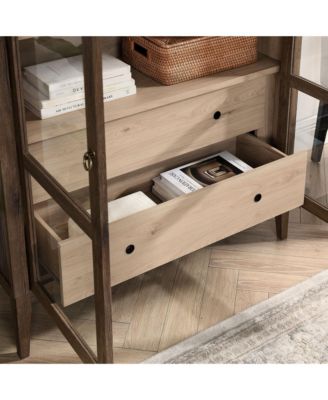 Nolan 74" Tall Wide Arched Storage Display Cabinet