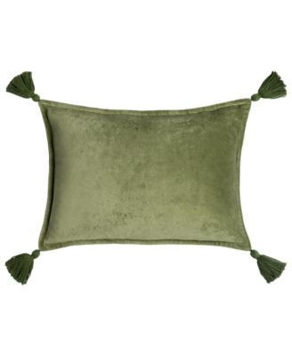  Cotton Velvet Lumbar Pillow, 13"L x 19"W