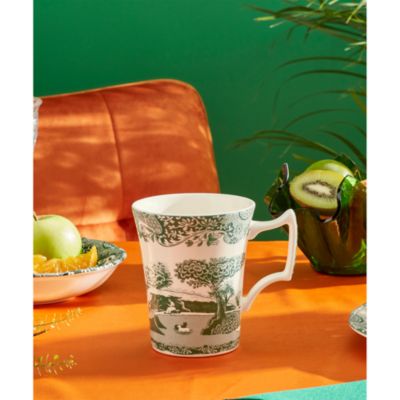 Heritage Green Italian Cottage Mug, Set of 4