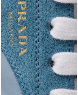  Women's Re-Nylon And Suede Laced Sneakers