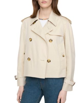 Cropped Tropical Gabardine Mayfair Trench Jacket