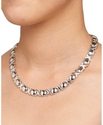 Sterling Silver Hugs And Kisses Necklace