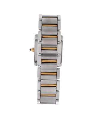 Tank Francaise Quartz Watch in Stainless Steel and Gold 20mm