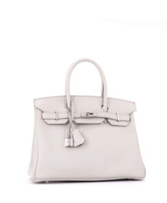 Birkin 30 Handbag Light Swift with Palladium Hardware