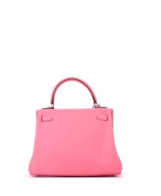 Kelly 25 Handbag Pink Swift with Palladium Hardware