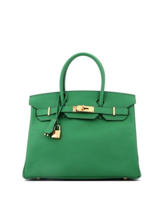 Birkin 30 Handbag Green Epsom with Gold Hardware
