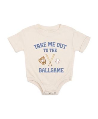 Boys' Take Me Out To The Ballgame Short Sleeve Romper - Baby