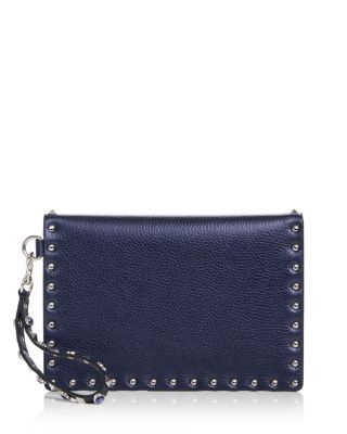Valentino Garavani Rockstud Medium Leather Flat Pouch