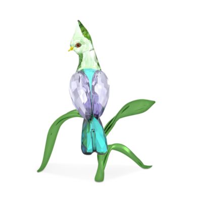 Idyllia Collection Green Turaco Crystal Figurine